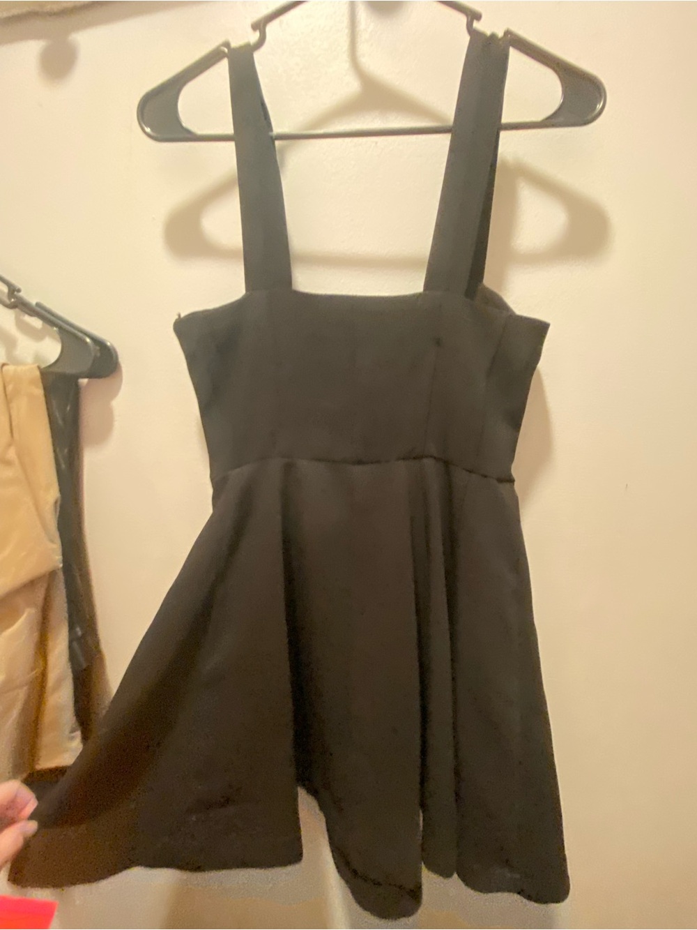 Zara Black Square-Neck Sleeveless Dress